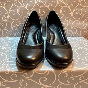 Black Nine West Slip on Wedge Heel 2.5”Heel 7M